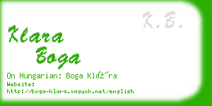 klara boga business card